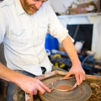 Tim Lake at work in his workshop 2017